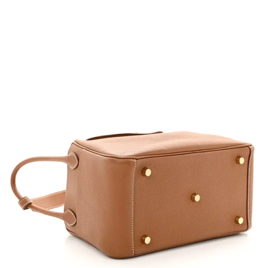 Hermès Lindy 26 Brown Taurillon Clemence Leather Gold Hardware