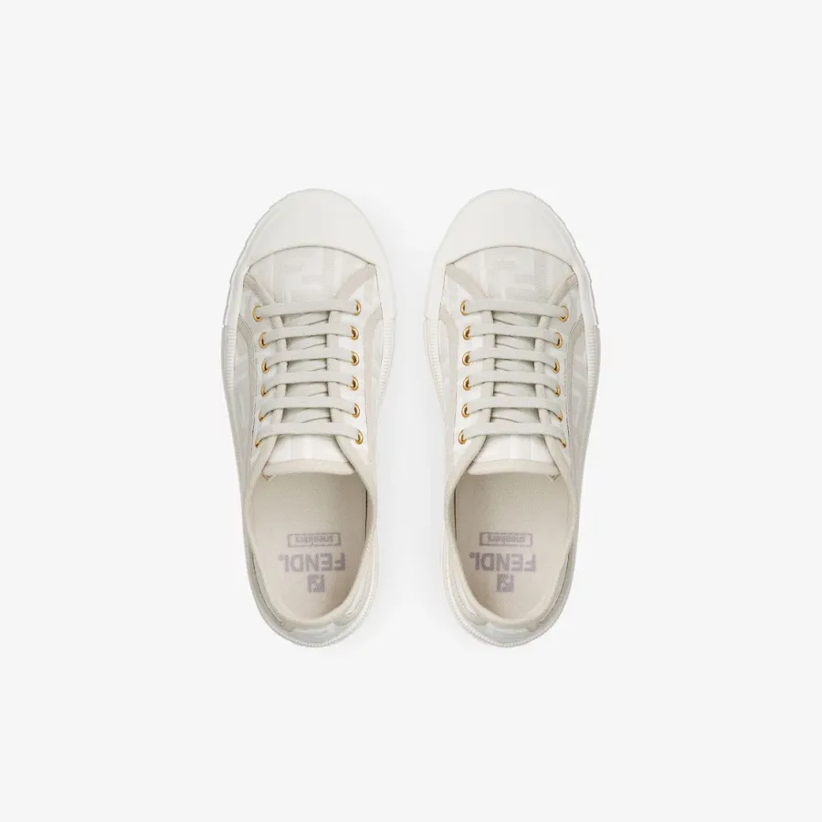 FENDI White FF low-top shoes