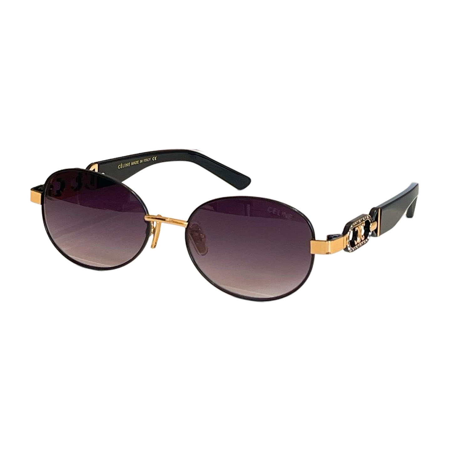 Óculos Oval Celine cor berinjela/verde dourado/rosa/leopardo/verde/branco/preto Tamanho 56口23-140