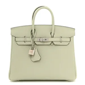 Hermès Birkin 25 Gris Neve Togo Leather Palladium Hardware