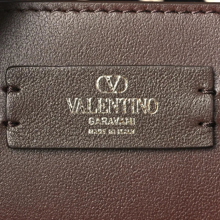 Valentino Garavani Medium VLogo Tote Naturale/Black/Fondant Toile Iconographe Calfskin Leather