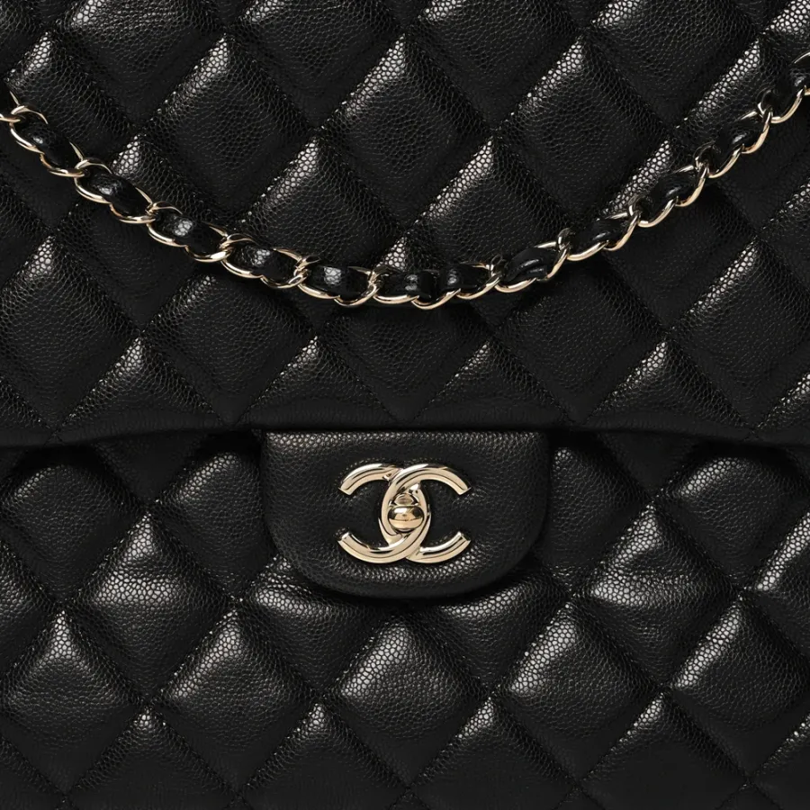 Chanel Travel Flap XXL | Black Quilted Caviar
