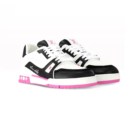 Louis Vuitton White with Black pink Sneakers