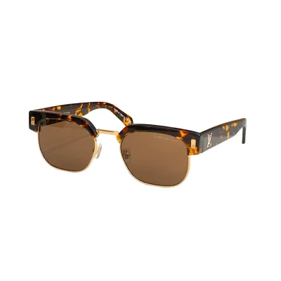 Louis Vuitton Clubmaster glasses blue/orange/olive/leopard/black gold/black silver color Size 55口21-145