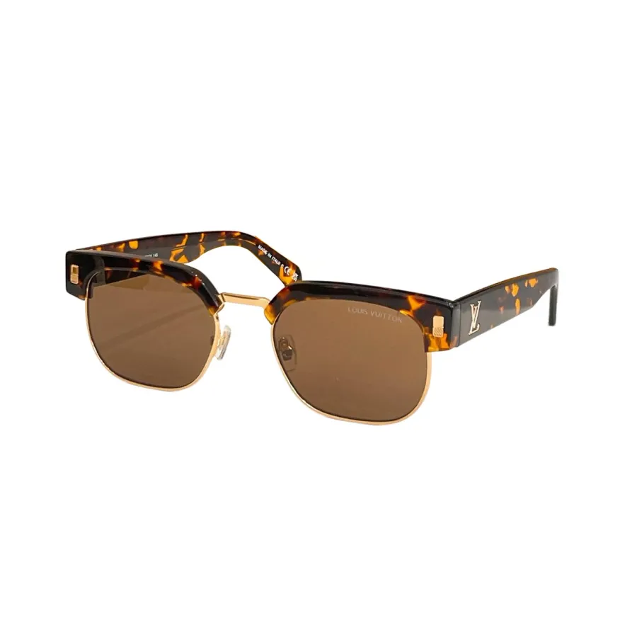 Louis Vuitton Clubmaster glasses blue/orange/olive/leopard/black gold/black silver color Size 55口21-145