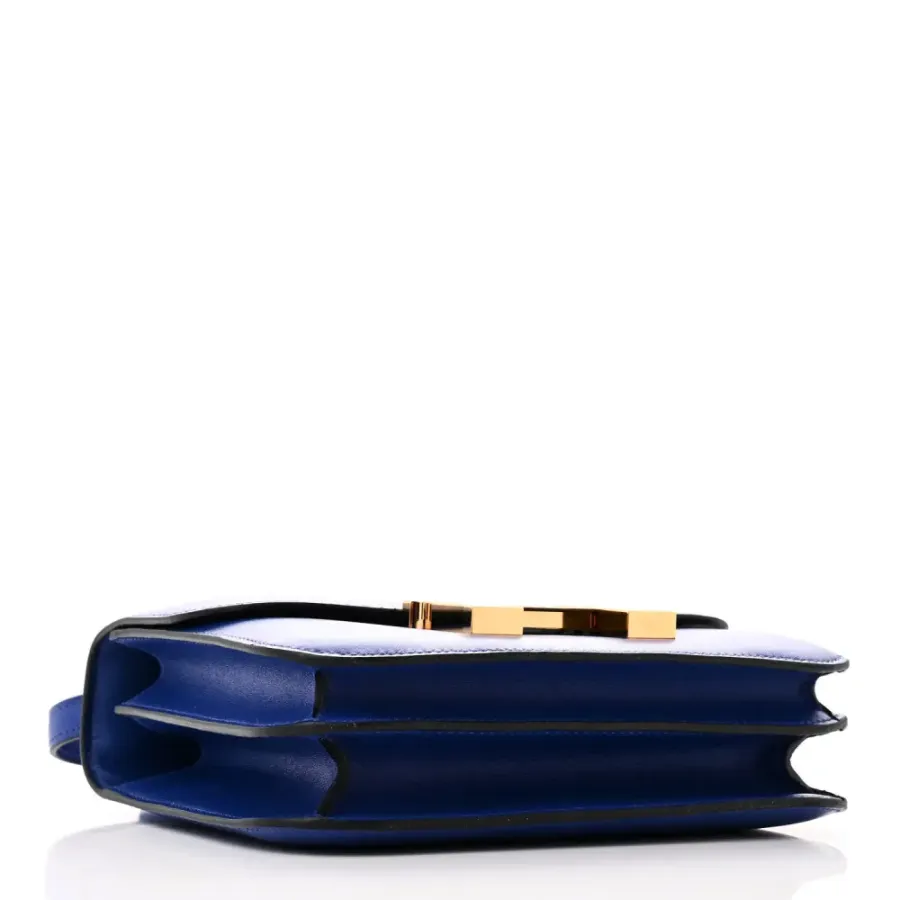 Hermès Constance 18 Bleu Bleu Électrique Tadelakt Leather Gold Hardware