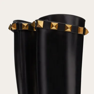 VALENTINO ROMAN Calf leather boots (1.5 cm high heel)