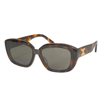 Celine square frame glasses black gold/black silver/brown leopard/black leopard/black ivory color Size 54口18-145