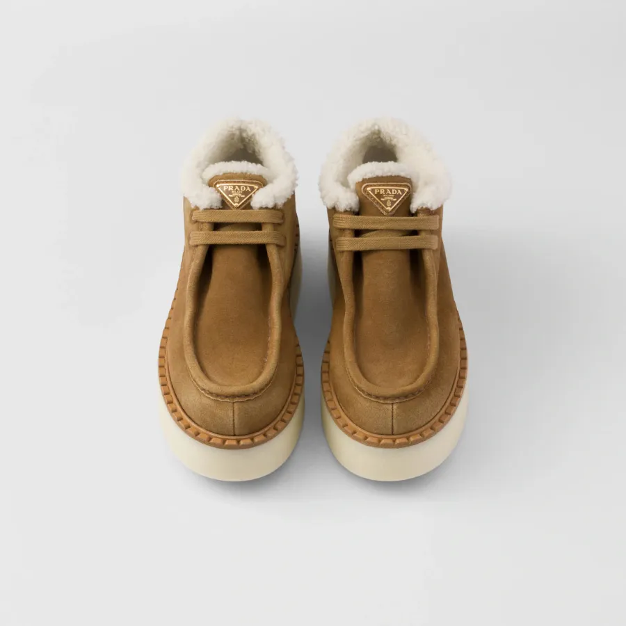 PRADA Suede leather polo boots