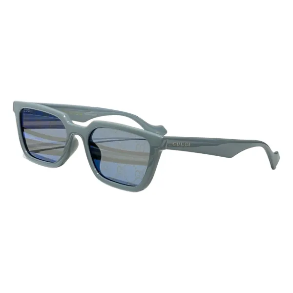 Gucci square frame glasses leopard/airy blue/black/leopard yellow color Size 55口19-145 - Image 5