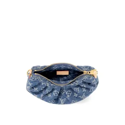 Louis Vuitton Pochette Valley Denim Blue Gold Hardware