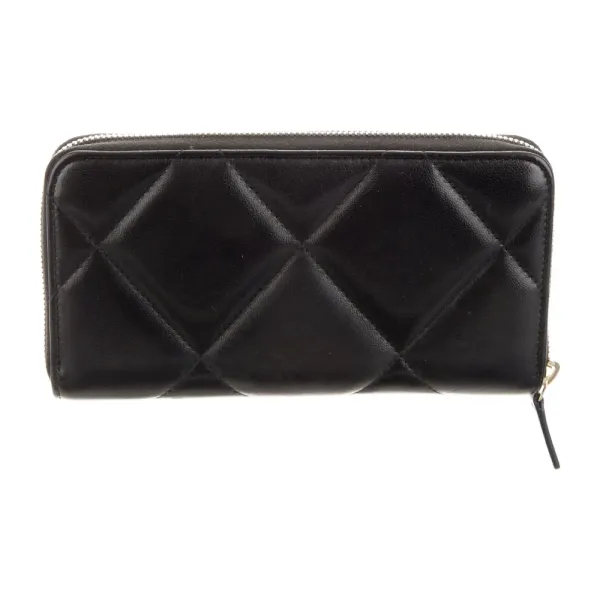 Chanel Medium Continental Wallet Black Quilted Leather Gold Hardware - Image 2