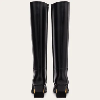 VALENTINO Calf leather boots (heel height 6 cm)