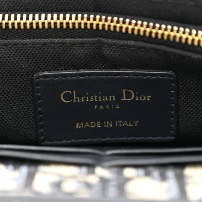 Dior Montaigne 30 2-in-1 Pouch Blue Dior Oblique Canvas Gold Hardware