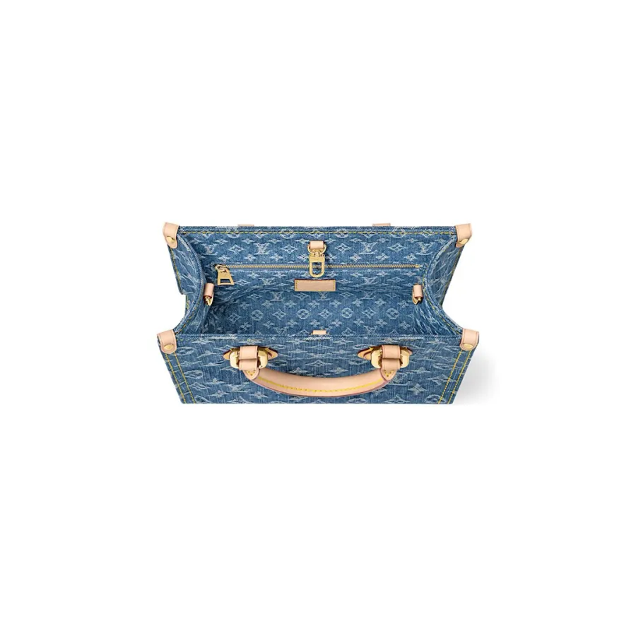 Louis Vuitton Onthego PM Monogram Denim Denim Blue Gold Hardware