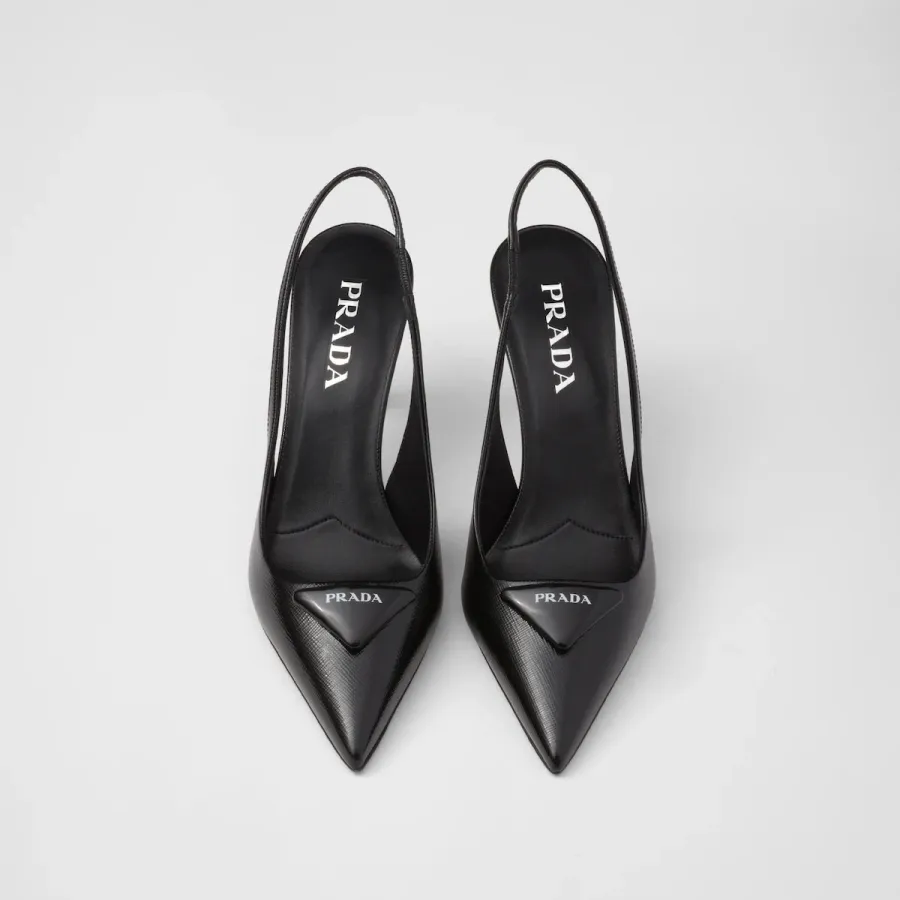 PRADA Saffiano Black High Heels Shoes