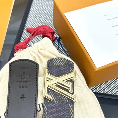 Louis Vuitton Men's Dimension Reversible Belt In Brown/Black Calfskin With Gold/Silver Hardware 40mm