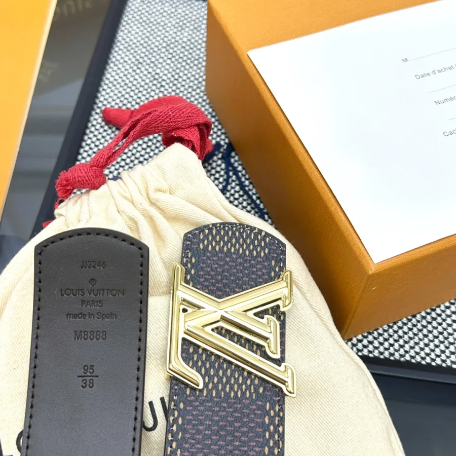 Louis Vuitton Men's Dimension Reversible Belt In Brown/Black Calfskin With Gold/Silver Hardware 40mm