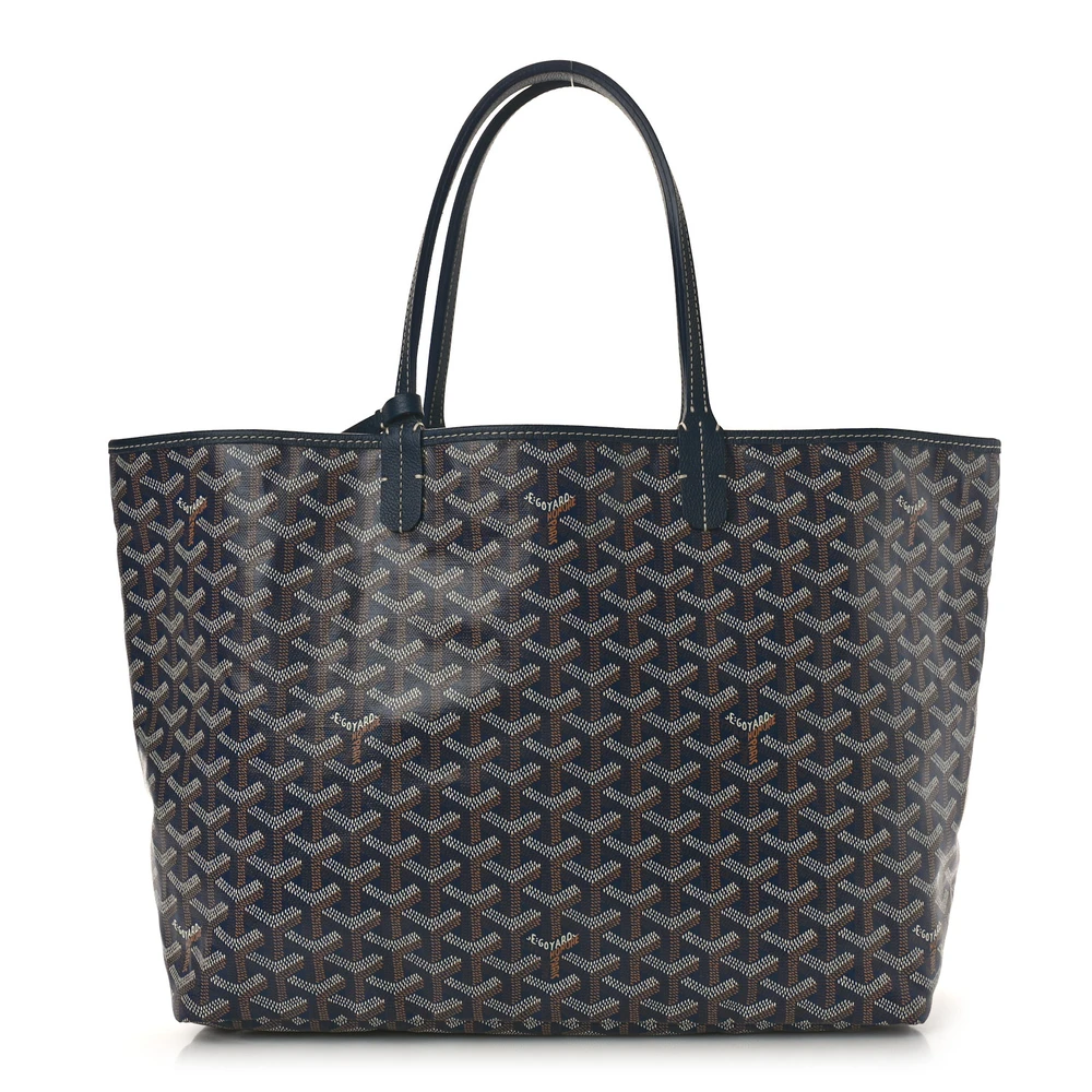 Goyard Saint Louis Tote PM Navy Goyardine Canvas