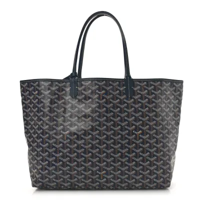 Goyard Saint Louis Tote PM Navy Goyardine Canvas