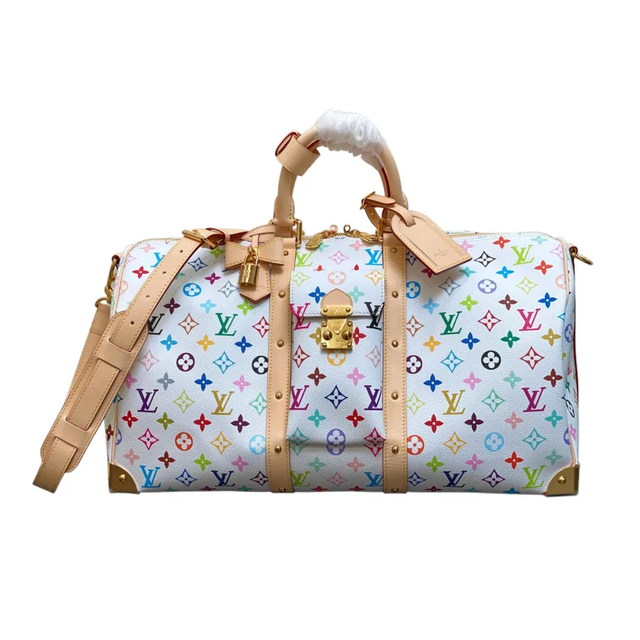 Louis Vuitton x Murakami Takashi Keepall Bandouliere 45 Multicolor Gold Hardware