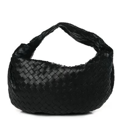Bottega Veneta Small Intrecciato Jodie Black Nappa Leather
