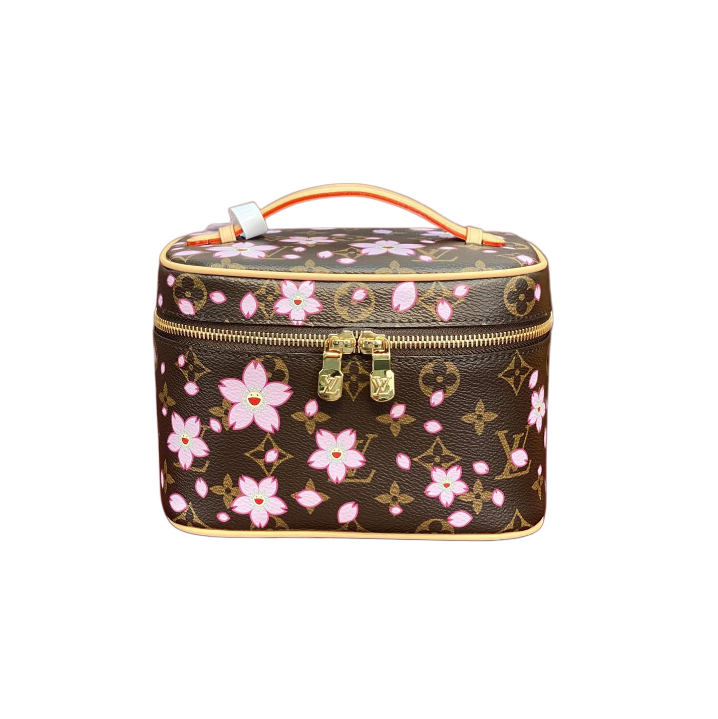 Louis Vuitton x Murakami Takashi Nice Mini Sakura Marrom Hardware Dourado