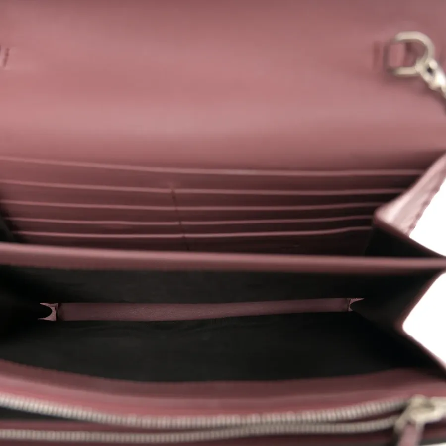 Gucci Mini Dionysus Chain Wallet Beige Multicolor Blooms GG Supreme Monogram Canvas