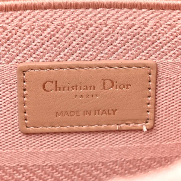 Dior Medium Lady D-Lite Bois De Rose Cannage Embroidered Canvas Gold Hardware - Image 2