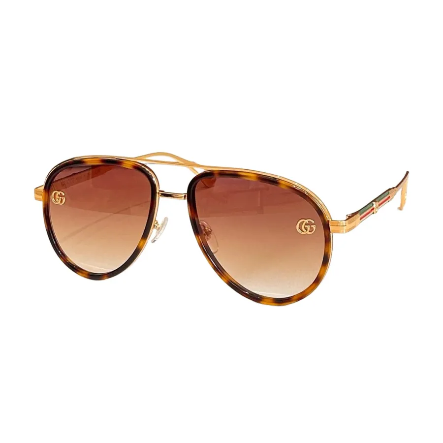 Gucci Aviator glasses eggplant silver/leopard/teal/black silver/black gold/eggplant black color Size 52口18-145