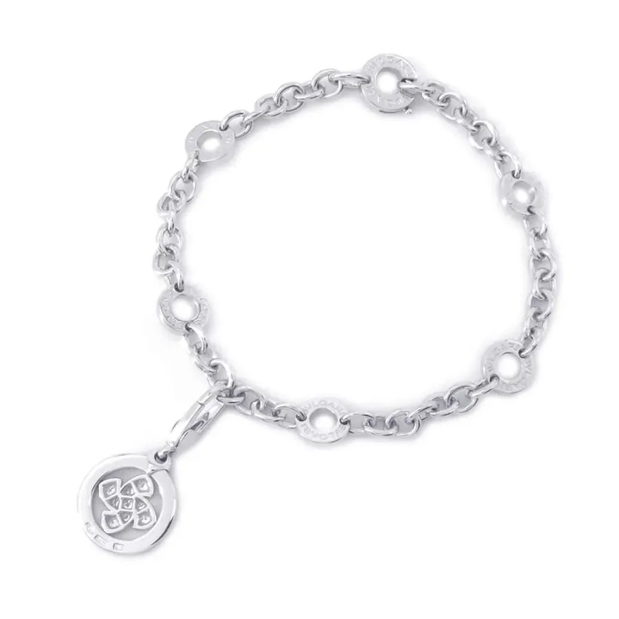 BVLGARI Tondo Windmill Diamond Bag Charm with Bag Charm Bracelet