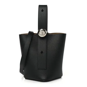 Loewe Pebble Bucket Bag Mini Black Soft Grained Calfskin Leather Palladium Hardware