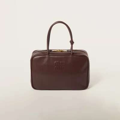 Miu Miu Beau Leather Brown Top-Handle Bags