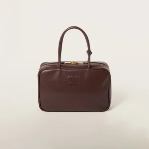 Miu Miu Beau Leather Brown Top-Handle Bags