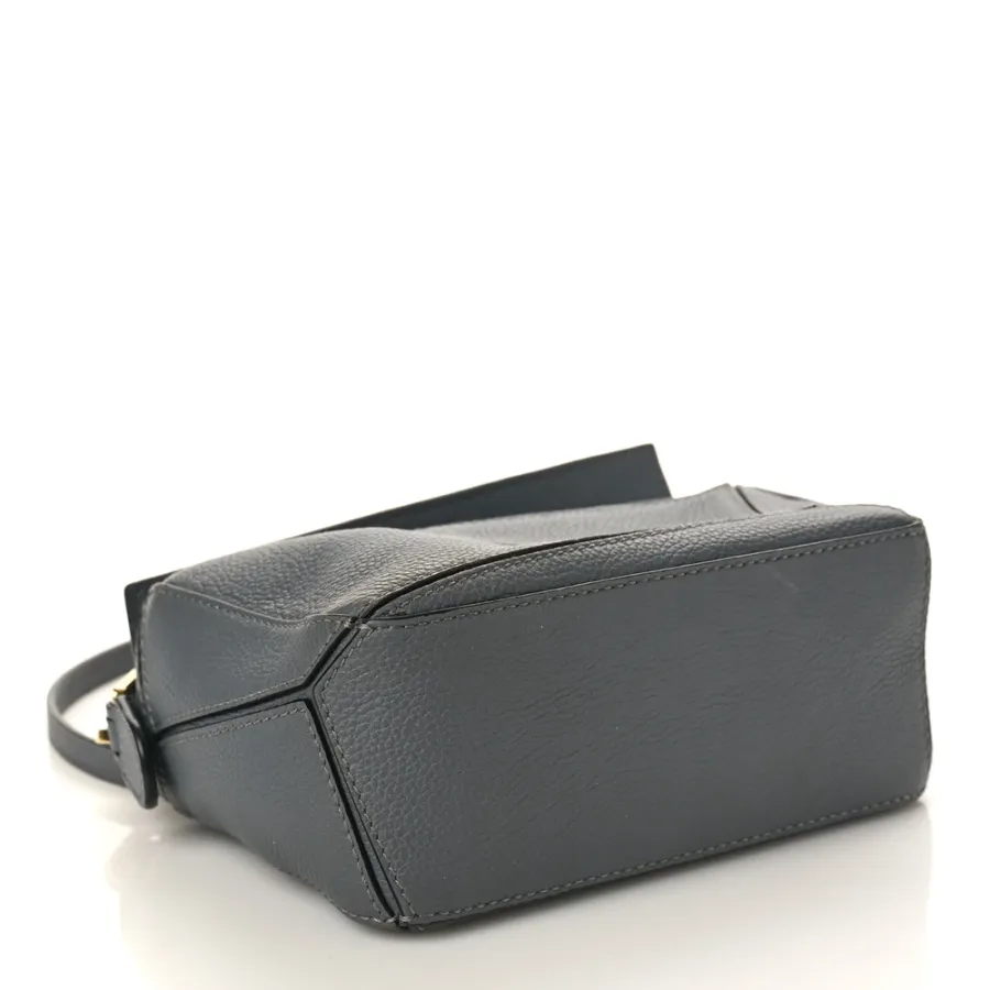 Loewe Puzzle Edge Bag Mini Gunmetal Soft Grained Calfskin Leather