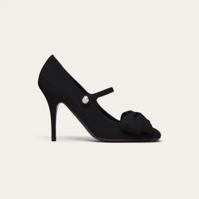 VALENTINO Suede Mary Jane Heels (heel height 10cm)