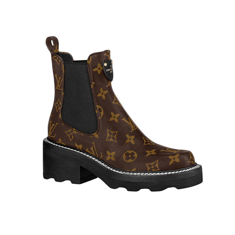 Louis Vuitton botas de cano curto marrons