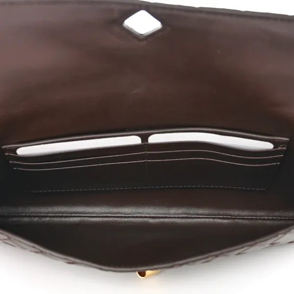 Bottega Veneta Long Intrecciato Andiamo Top Handle Clutch Fondant Nappa Leather Gold Hardware - Image 7