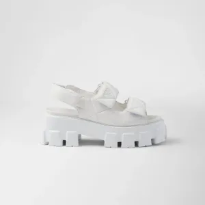 PRADA White Monolith Nappa leather sandals
