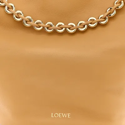 Loewe Flamenco Bucket Bag Medium Sahara Mellow Nappa Lambskin Leather Gold Hardware