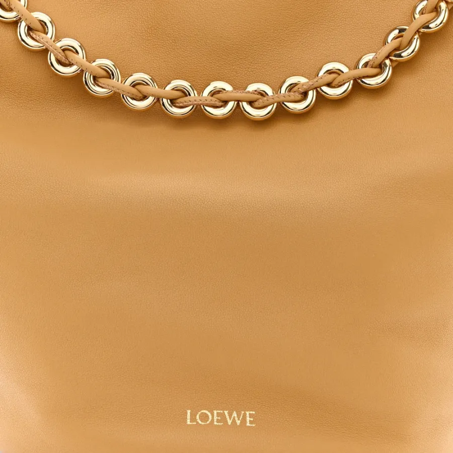 Loewe Flamenco Bucket Bag Medium Sahara Mellow Nappa Lambskin Leather Gold Hardware