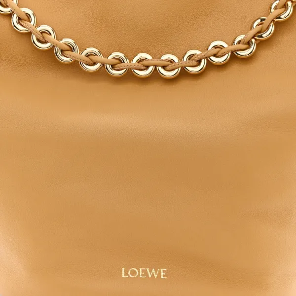 Loewe Flamenco Bucket Bag Medium Sahara Mellow Nappa Lambskin Leather Gold Hardware - Image 8