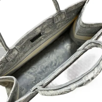 Dior Medium Dior Book Tote Gray Toile de Jouy Reverse Embroidery