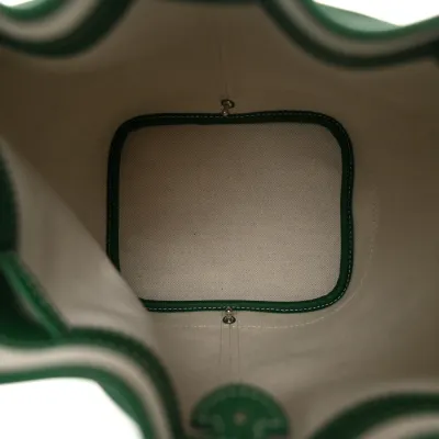 Goyard Petit Flot Bucket Bag PM Green Goyardine Canvas