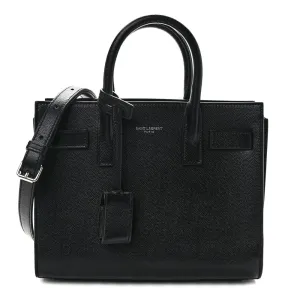 Saint Laurent Nano Sac De Jour Black Grained Calfskin Leather