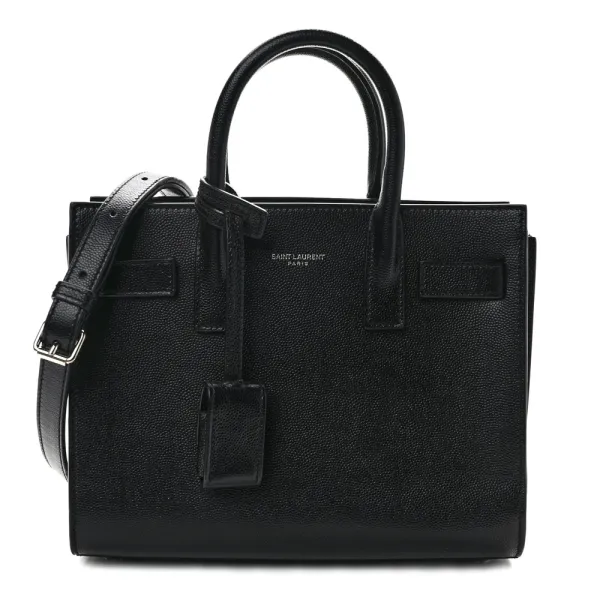 Saint Laurent Nano Sac De Jour Black Grained Calfskin Leather