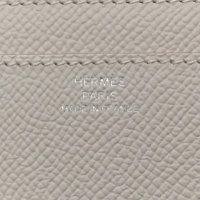 Hermès Constance Long To Go Wallet Gris Pâle Epsom Leather Silver Hardware