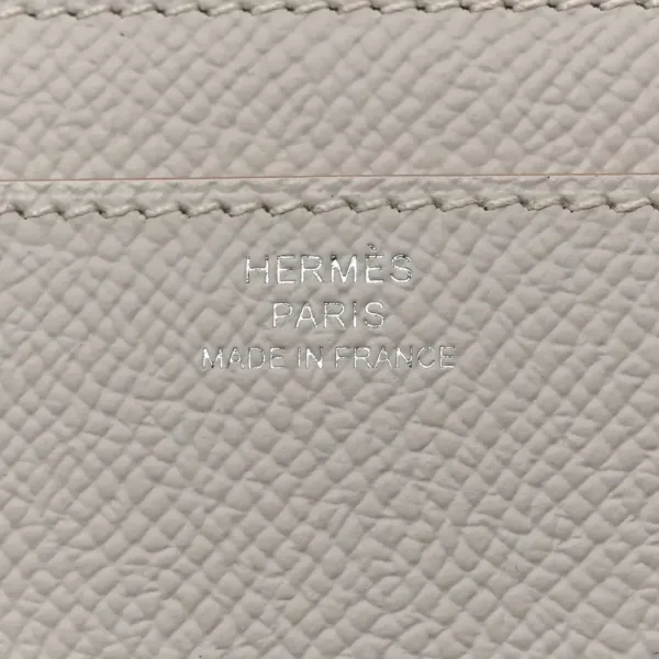 Hermès Constance Long To Go Wallet Gris Pâle Epsom Leather Silver Hardware - Image 2