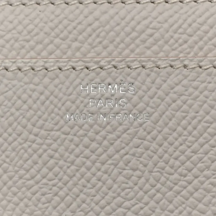 Hermès Constance Long To Go Wallet Gris Pâle Epsom Leather Silver Hardware