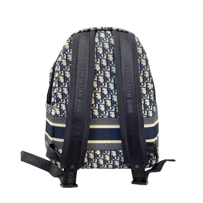 Dior Travel Backpack In Blue Dior Oblique Jacquard